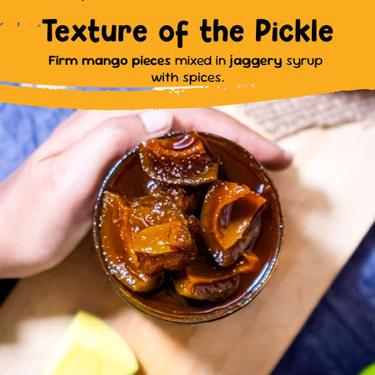 FarmDidi Sweet Mango Pickle with Jaggery  Homemade Aam ka Meetha Achar Oil-Free Traditional Indian Pickle Sweet Mango Achaar No Chemical Preservatives