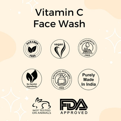 Aroma Treasures Vitamin C Face Wash for Men & Women | Brightening Facewash with Amla, Orange Peel & Ferulic Acid | Anti-Pigmentation, Anti-Ageing & Glow Cleanser – 100ml