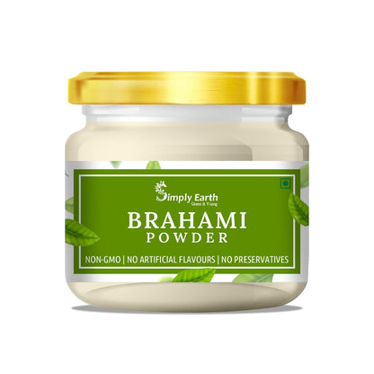 Simply Earth Organic Brahmi (Bacopa Monnieri) 100% Bio Organic Brahmi Leaves Powder for Hair Growth & Skin Care - 100GM