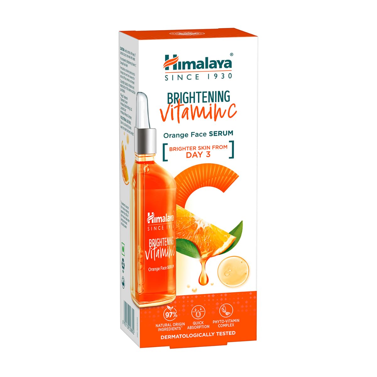 Himalaya Brightening Vitamin C serum packaging on a white background