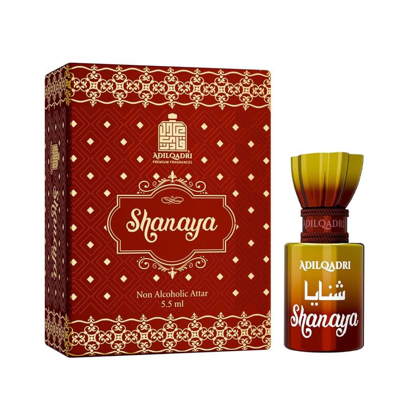 Adilqadri Shanaya perfume bottle and packaging on a white background
