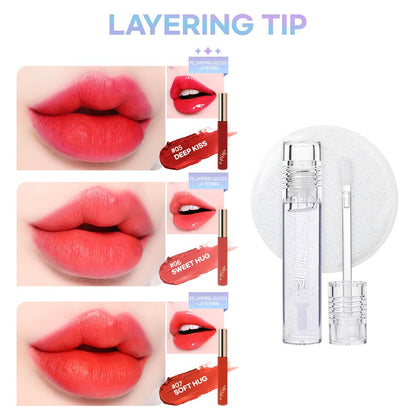 Liphip Lip Plumping Gloss,Spicy Lip Lip Gloss, Moisturizing & Glimmer Glow Lip Gloss (3.5g)