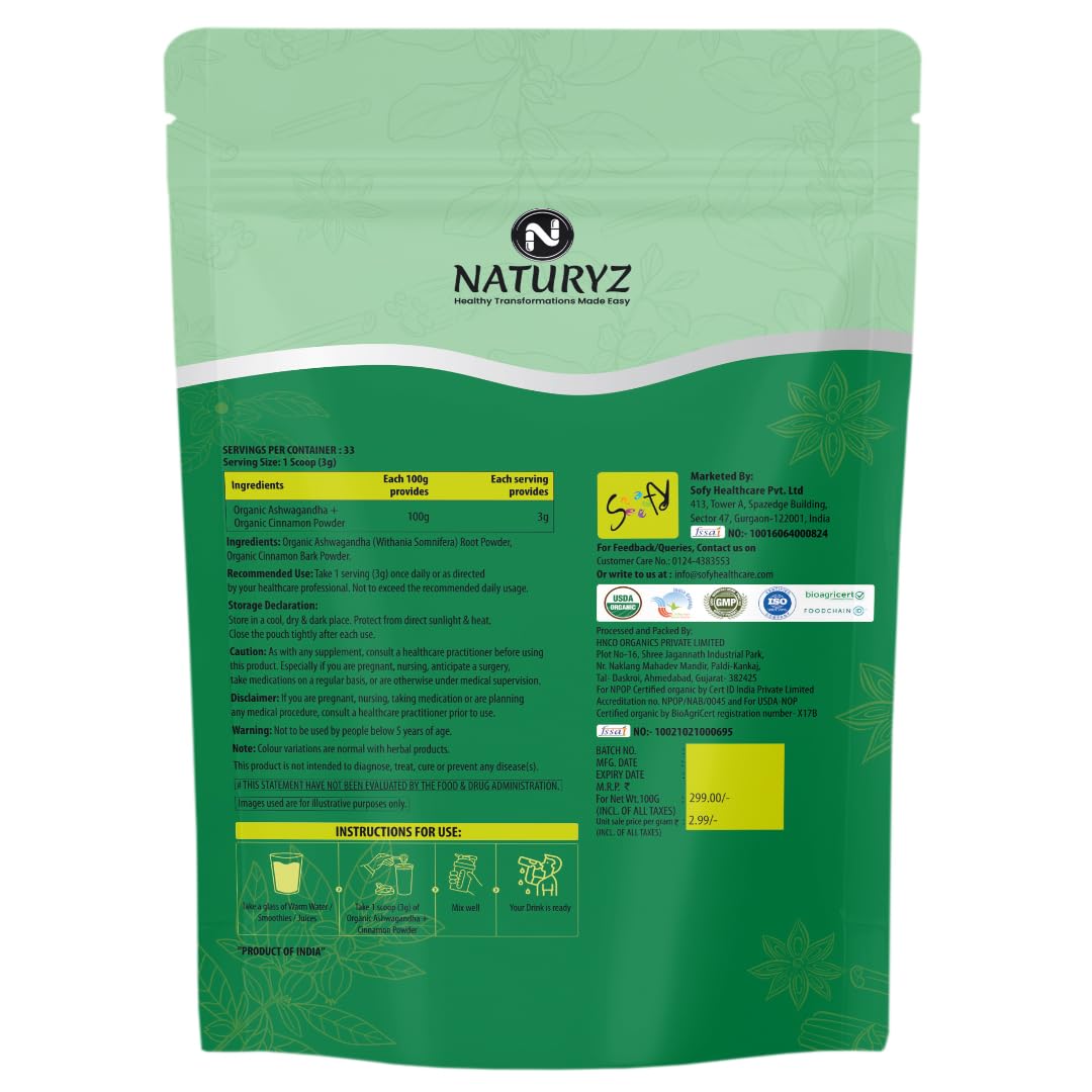 Green package with Naturyz branding and text on a white background