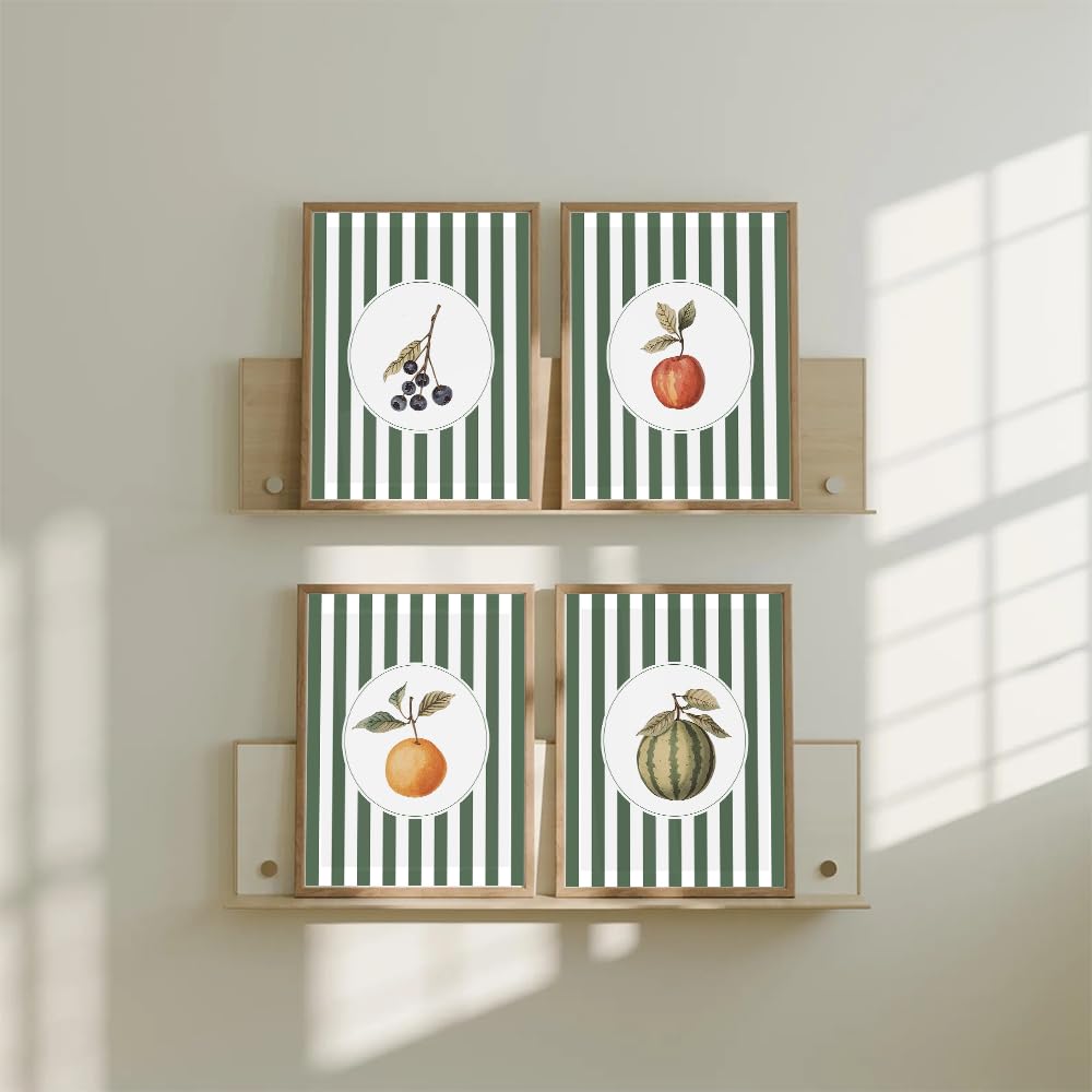 Set of 4 Fruits Wall Painting for Bedroom & Paintings for Living Room Wall Decor - (10.5X13.5 Inch, Wall Art Paintings)