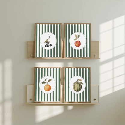 Set of 4 Fruits Wall Painting for Bedroom & Paintings for Living Room Wall Decor - (10.5X13.5 Inch, Wall Art Paintings)