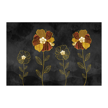 Flower Paintings for Living room, Flower Poster Big Size with Sparkle Coated Lamination - 21155 (Self Adhesive) 18x24 Inch