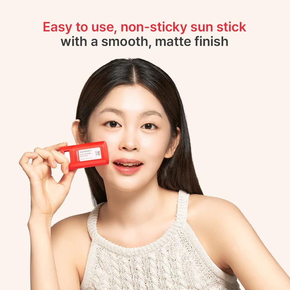 THANKYOU FARMER Sun Project Silky Calming SunStick SPF50+ PA++++ (14gm) Korean Sunscreen Stick, Water & Sweat-Resistant, Non-Sticky, No White Cast, UV Protection, Soothes Sensitive Skin, Lightweight Daily Sun Care