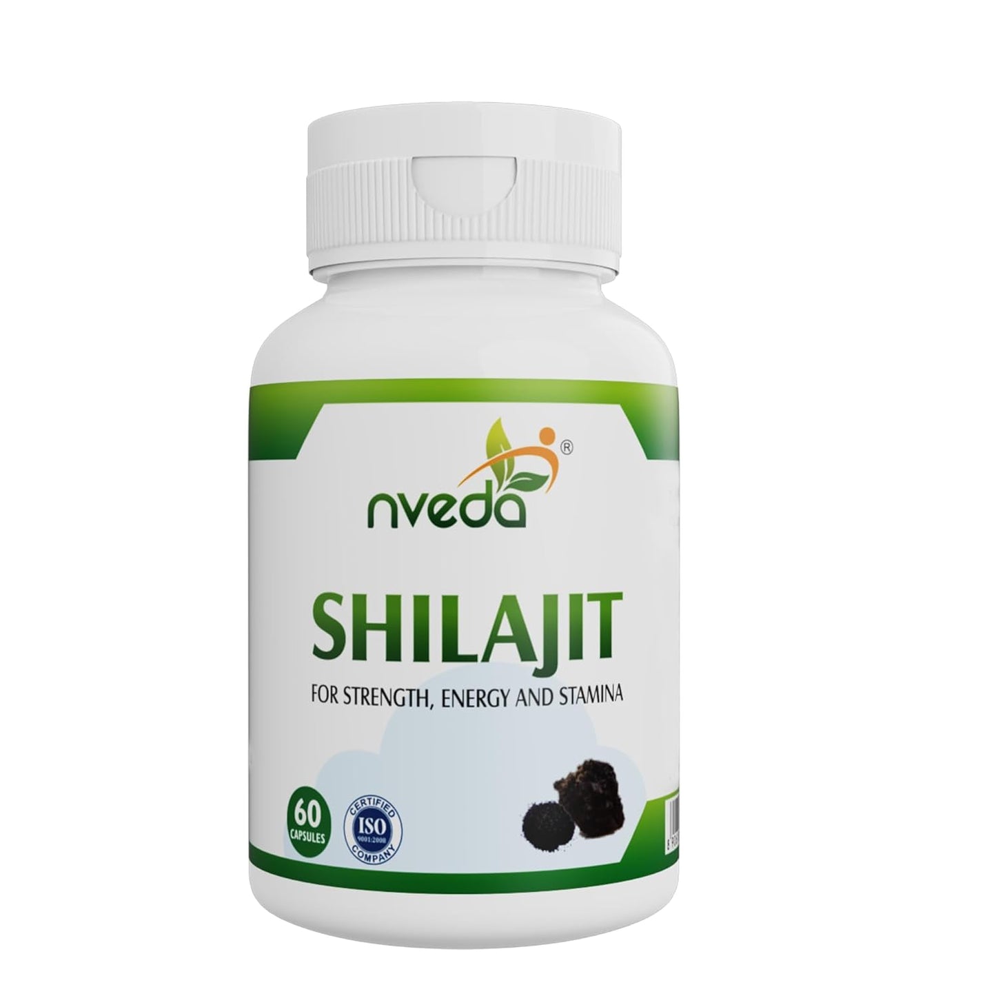 Nveda Shilajit Capsules, Ayurvedic Shilajit for Stamina & Strength, Shilajit original helps in boosting performance, energy & immunity 60 Capsules