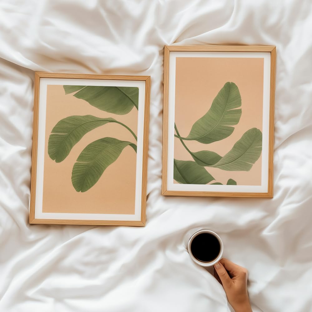 Set of 2 wall art paintings for living room & wall painting for bedroom wall decor - (10x13 Inch framed poster, Paintings for home decor)