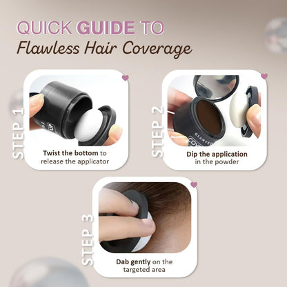 Glamveda Cover-Up Hair Powder - Brown | Covers Grey Roots & Bald Spots Instantly | Root Touch Up | Highly Pigmented, Fuller & Denser Look | Long-Lasting | Matte Finish | Fine Powder | Natural Look 4g
