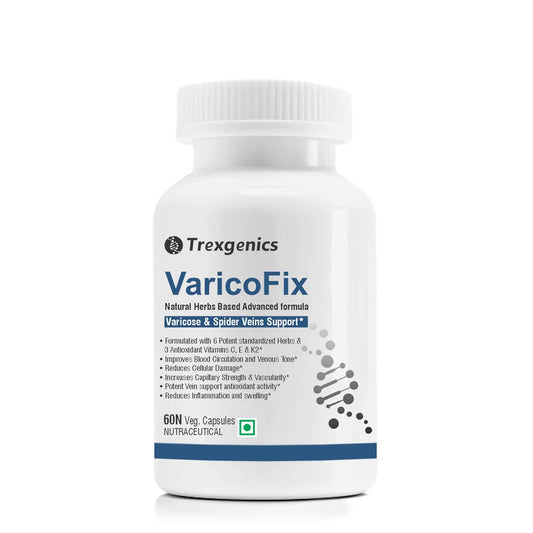 Trexgenics VaricoFix supplement bottle on a white background