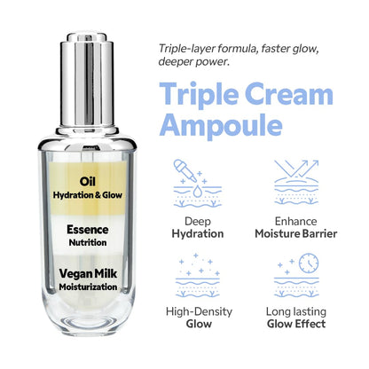 TIRTIR Ceramic Milk Ampoule, Hydrating Face Serum with Ceramides & Vegan Milk Complex for Moisturized, Radiant Skinmic Milk Ampoule, 30 ml