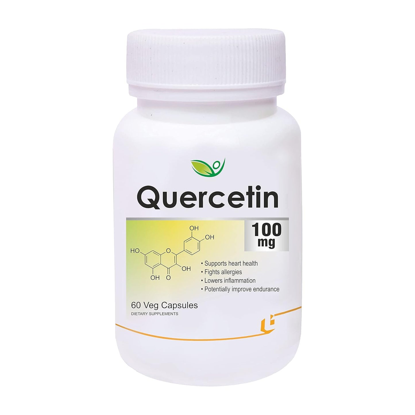 Biotrex Nutraceuticals Quercetin 100mg | Supports Energy, Brain & Heart Health | Antioxidant | Cardiovascular & Respiratory Health – 60 Veg Capsules