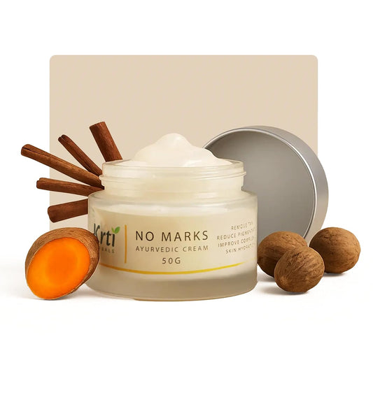 Ayurvedic Pigmentation No Marks Cream for Women – 50 g | Reduces Dark Spots, Blemishes, Removes Tan, Improves Skin Complexion & Hydrates | with Triphala, Turmeric & Manjishta
