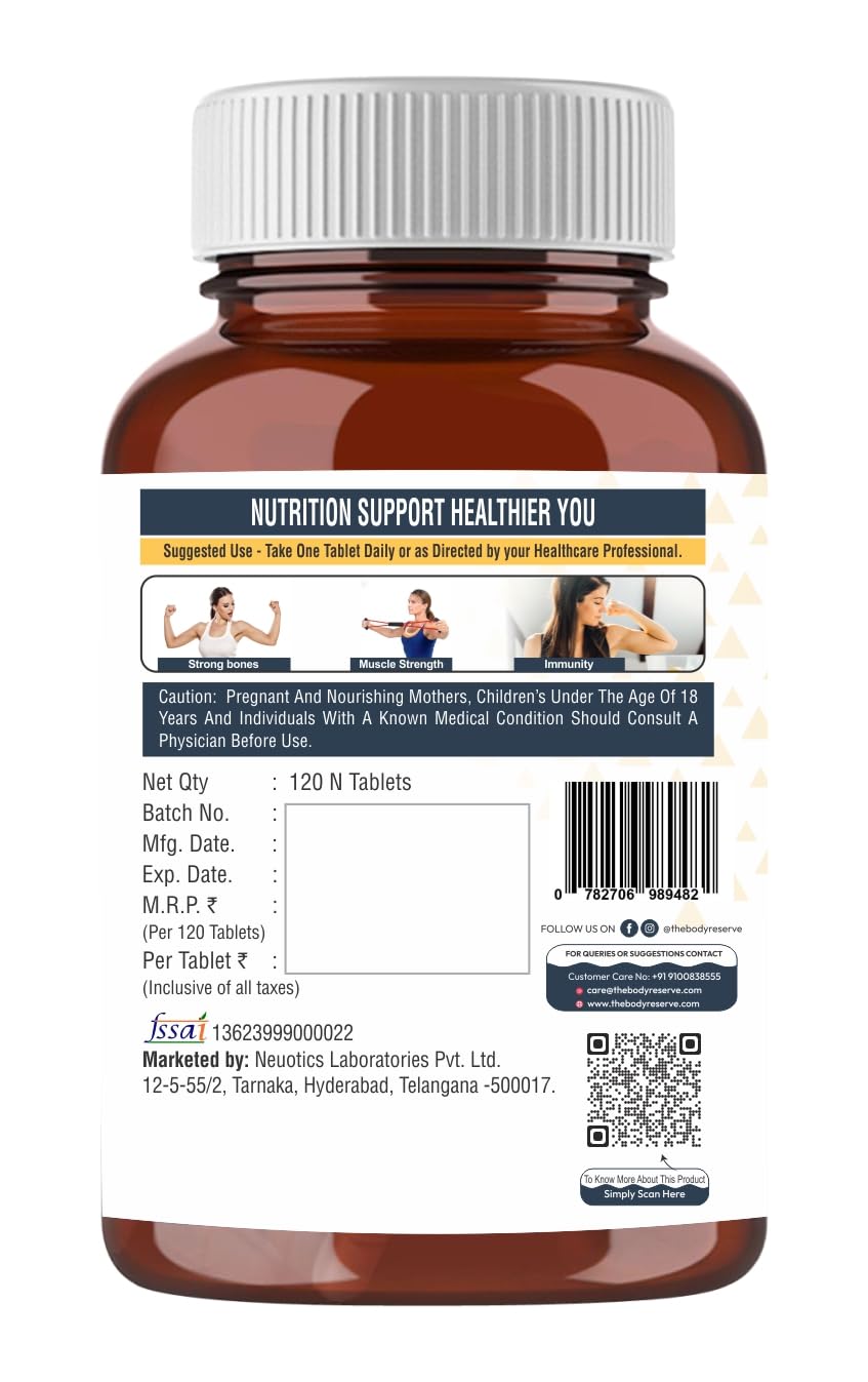 Brown supplement bottle with white cap on a white background