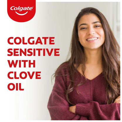 Colgate Gentle Enamel Ultra Soft Bristles Manual Toothbrush For Adults, 4 Pcs & Sensitive Toothpaste With Clove Oil, For Sensitivity Relief, 160G, Assorted