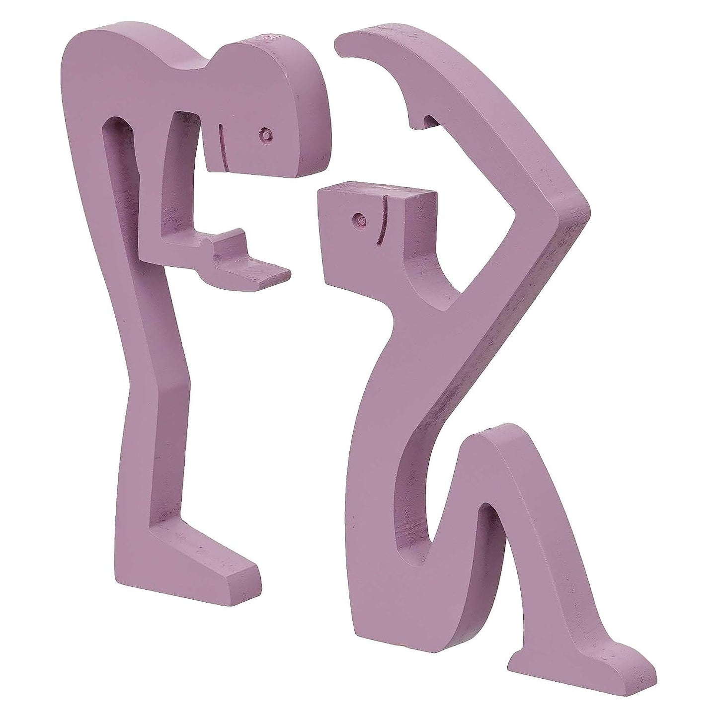 eCraftIndia Wooden Handcrafted Romantic Kissing Couple Showpiece | Valentine Gift for Girlfriend Boyfriend Husband Wife Special Love Her Him | Valentine Day Decoration Items