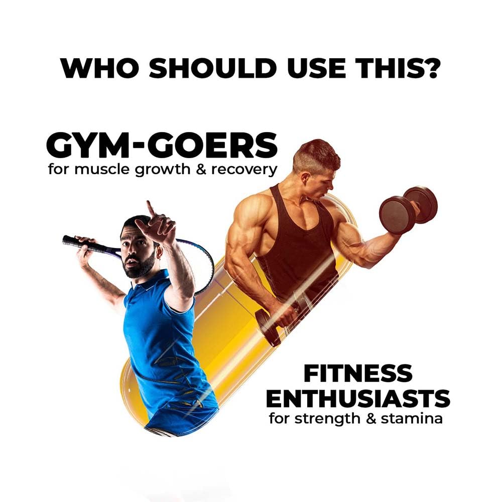 Advertisement for gym-goers and fitness enthusiasts with two men exercising.