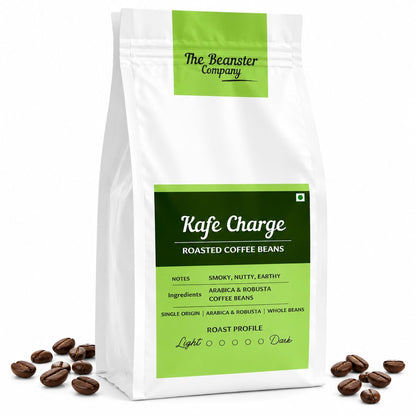 Beanster Kafe Charge Whole Roasted Coffee Beans, Medium Dark Roast