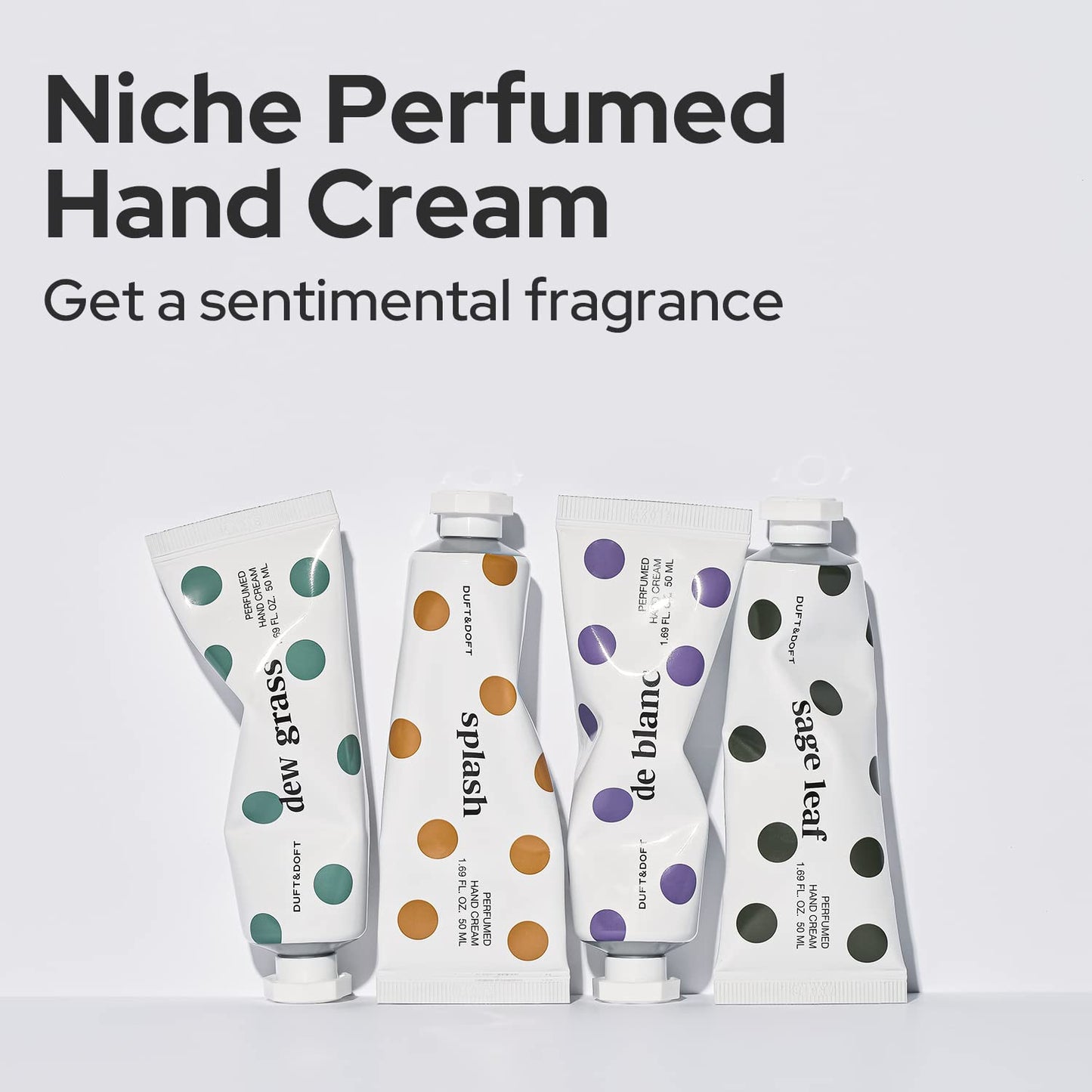 DUFT & DOFT De Blanc Niche Perfume Hand Cream: Hypoallergenic, Dermatologically Tested, Safe Formula, Long-Lasting Exotic Scent, Nourishing & Gentle - 50 ml