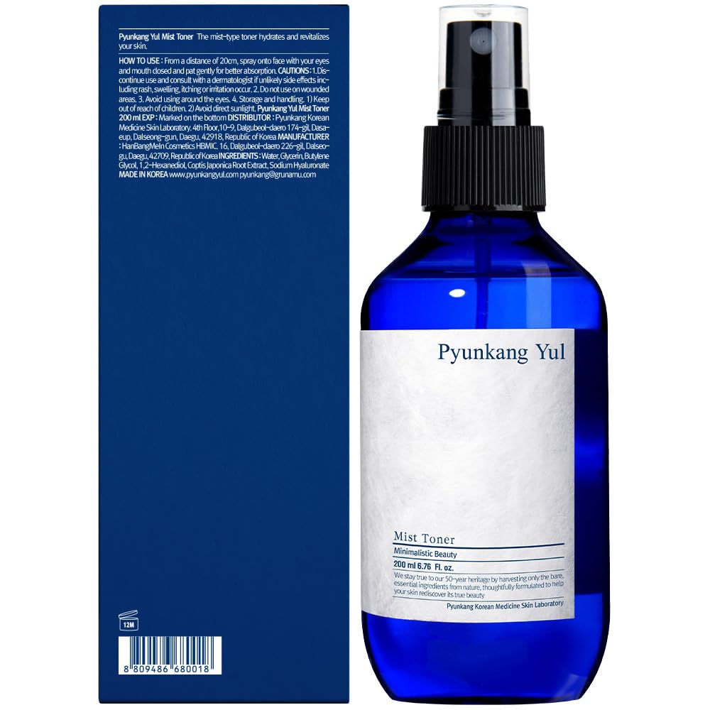 [PKY] Pyunkang Yul Mist Toner for Refreshing Hydration, Moisturizing Facial Spray Toner, Only 5 Ingredients, Zero-Irritation, Korean Skincare, (200ml)