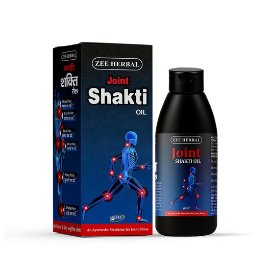 Zee Herbal Joint Shakti Oil packaging and bottle on a white background