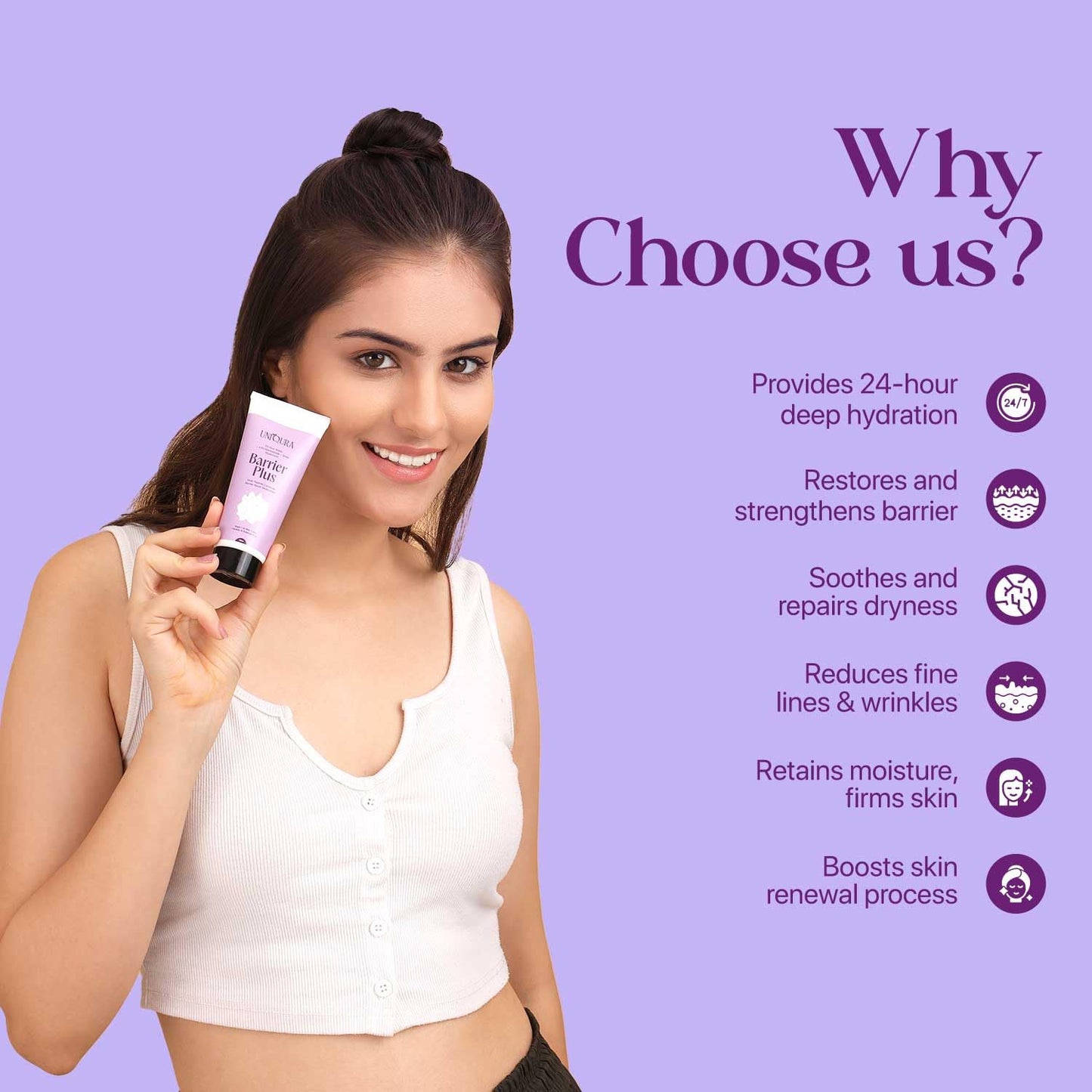 Peptide & Ceramide Moisturizer Cream for Face | 24Hr Hydration & Anti-Aging Barrier Repair | With Hyaluronic Acid, Aloe Vera, Niacinamide & Snow Mushroom | Moisturizer for Dry Skin & Oily Skin | Daily Use Face Cream for Women & Men | 50 ML