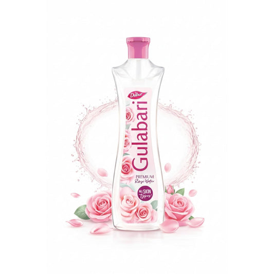 Dabur Gulabari Premium Rose Water/Face Toner | No Paraben | Alcohol Free | Cleanses, Hydrates & Moisturises Skin | Balances & Restores Skin's pH Levels | For All Skin Types