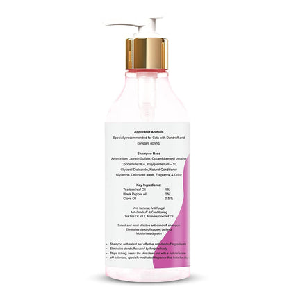 Sulphate Free Cats Shampoo for Sensitive Skin for All Age Groups – 300 ml (Tea Tree Shampoo)