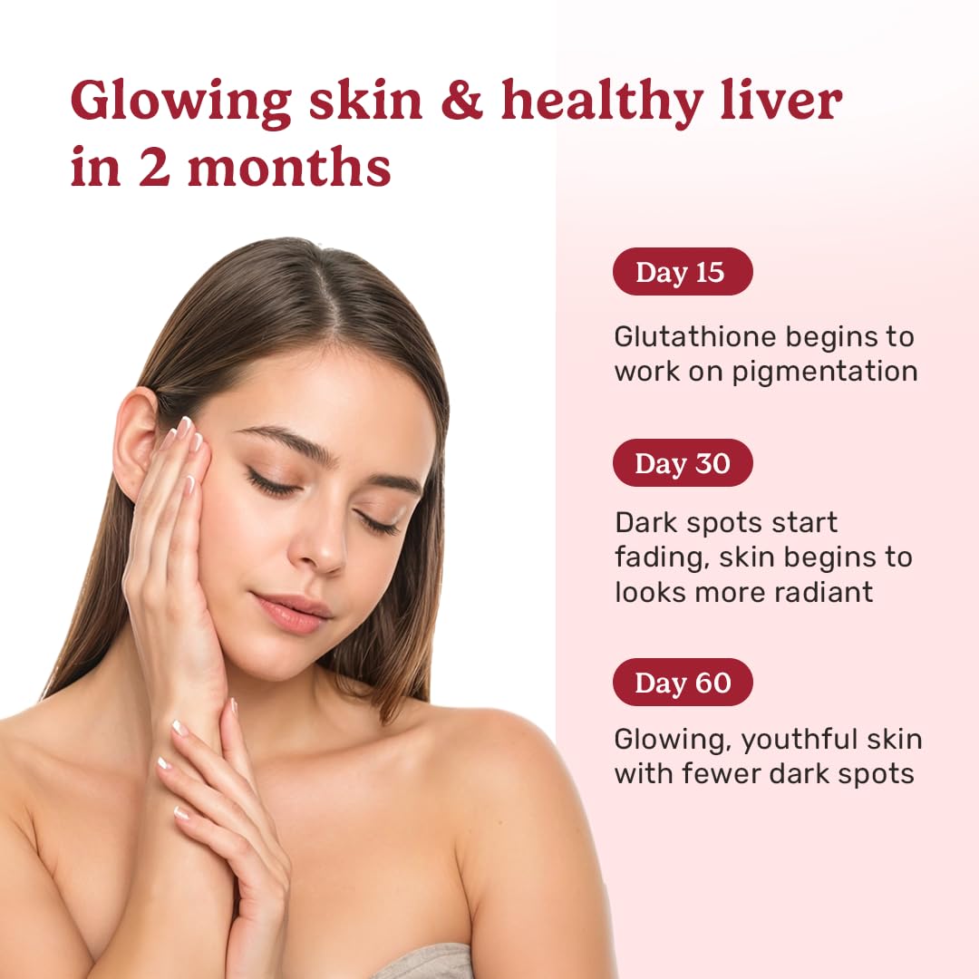 What's Up Wellness Gluta-Glow Gummies | Liposomal Glutathione Supplement with Vitamin C for Radiant Skin Tone | Depigmentation | Detoxification | 15 Days | Men & Women | No Added Sugar