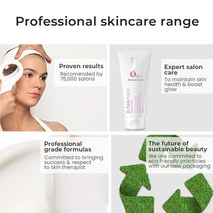 O3+ D-TAN Pack For Instant Tan Removal For all skin Types 180 gm