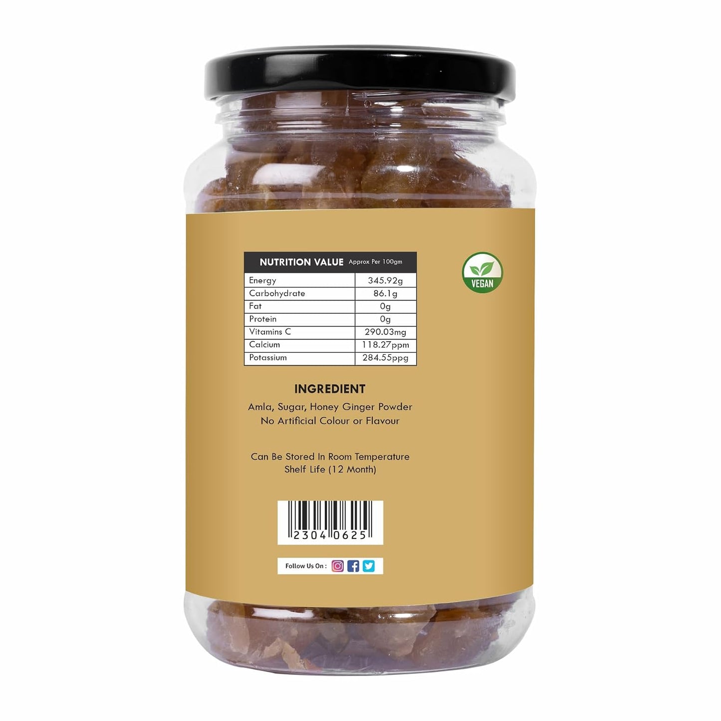 cravez Dried Honey Ginger Amla Candy | Adarak Amla | Low Processed Amla, Natural, No Preservative | No Artificial Colour Used (Amla)
