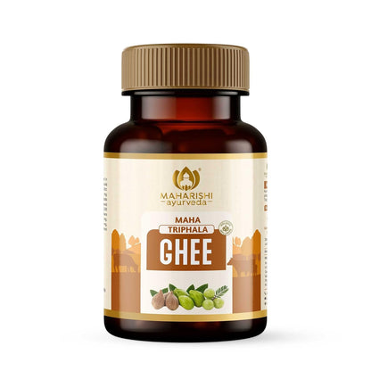 Zephivo Maharishi Ayurveda Triphala Ghrit | Good for eye health | Improves gut health | Brain-boosting Ghee | Builds immunity | Made with potent herbs | No side effects 100 gms
