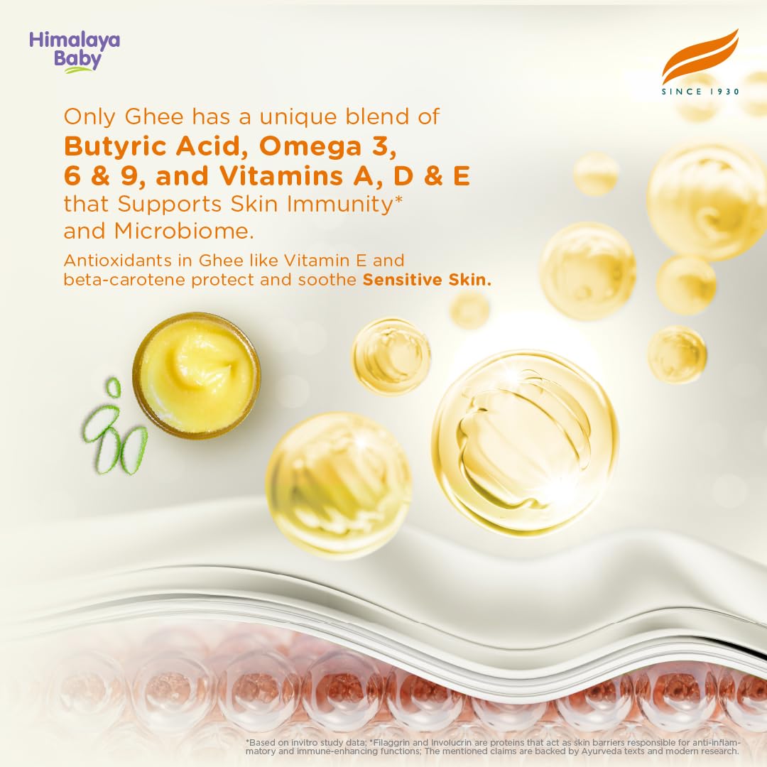 Himalaya Baby Cream with Pure Cow Ghee & pH5.5 (50ml)| Moisturizes & nourishes Skin All Day Long | for Dry and Sensitive Skin