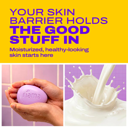 Fiama Skin Barrier Strengthening Moisturizing Soap Bar 125gx5, Japanese Hokkaido Milk Celebration Pack of 5, Non-Sticky Soft Skin | 1/3rd Moisturizers | Blueberry, Goji Berry & Acai Berry Combo pack