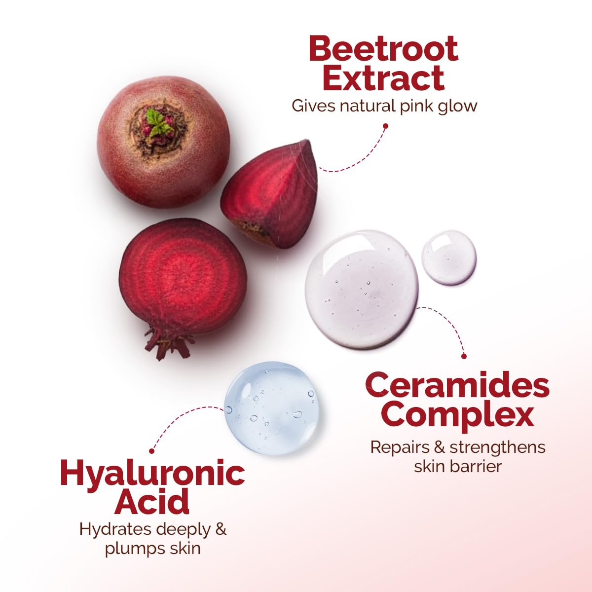 Mamaearth Beetroot Hydraful Body Lotion with Beetroot & Hyaluronic Acid & for Natural Pink Glow - 400 ml Beetroot + Hyaluronic Acid for Deep Hydration | 48 hrs* Moisturization & Barrier Repair | Alcohol & Petrolatum free | Made Safe Approved