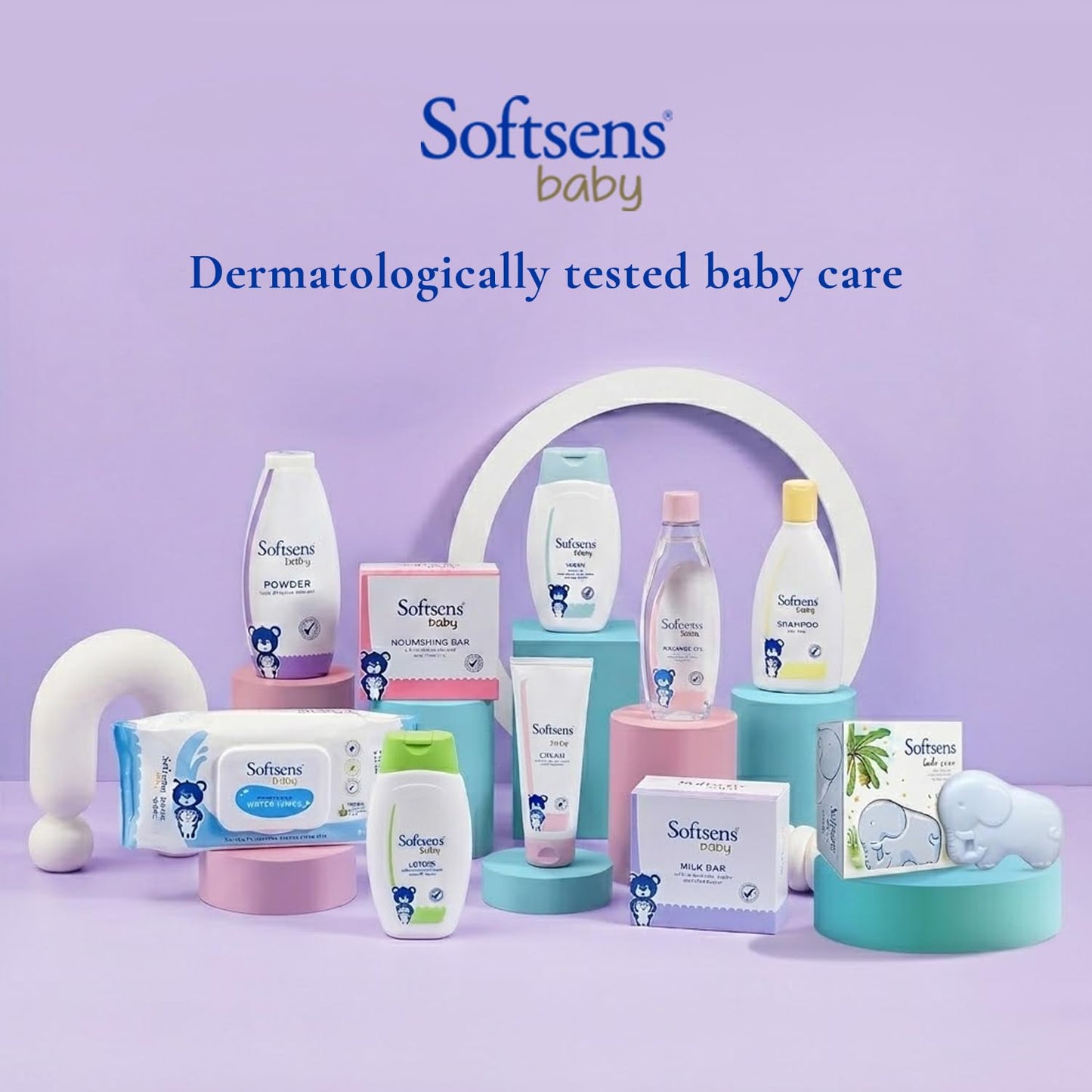 Softsens Baby Powder|Enriched with Patchouli & Olive|Soothes & Moisturises Baby’s Skin|Mild,Dermatologically Tested,Hypoallergenic & Paraben-Free|400g