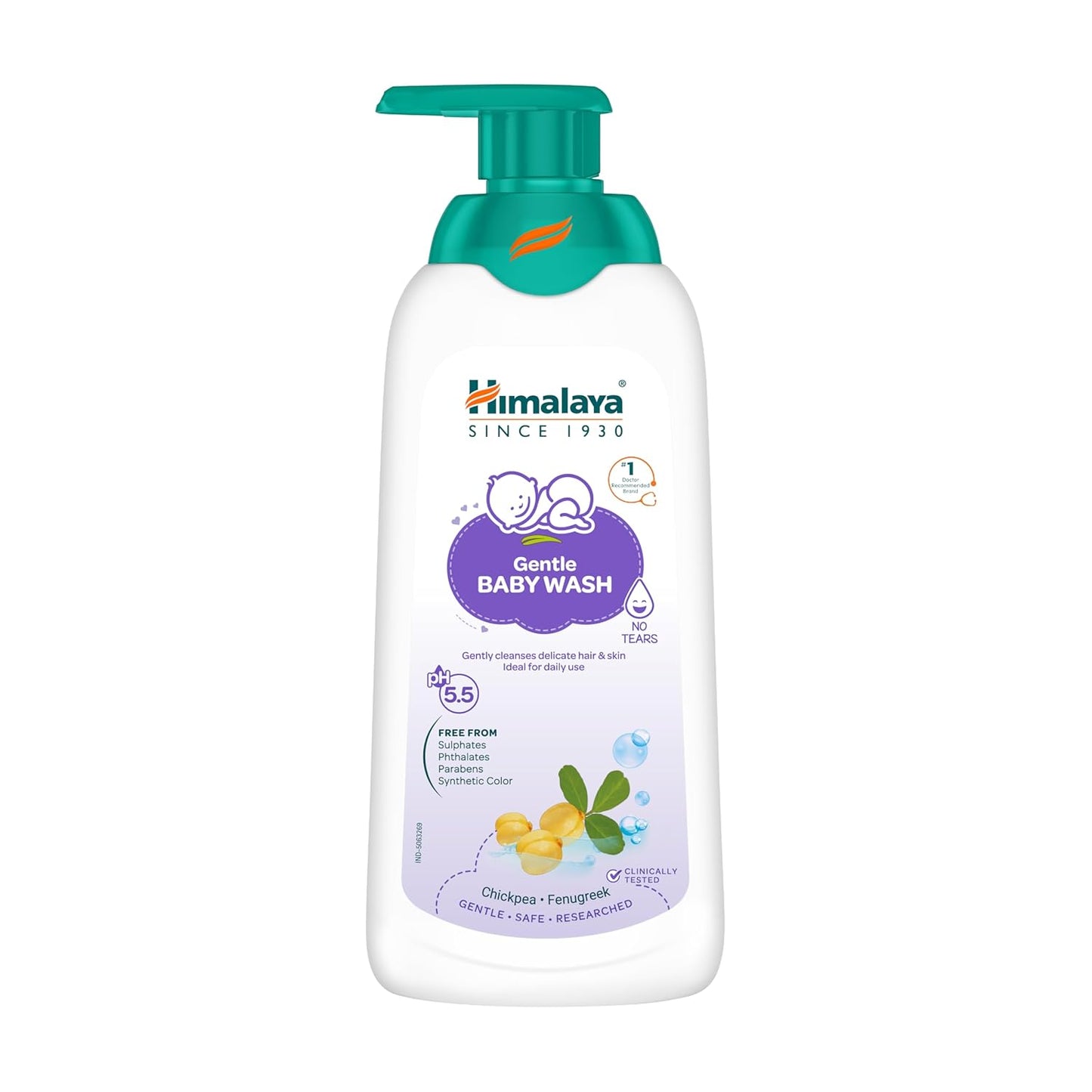 Himalaya Gentle Baby Wash | No tears formula |with chickpea and Green gram| Cleansing baby's gentle skin
