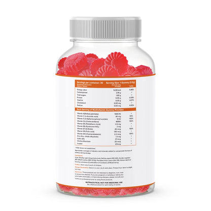 Mars by GHC Multivitamin Gummies - 100% Vegan, 30 Gummies (Pack of 1) | Folic Acid - Supports Biotin, Controls Hair Fall, Enhances Nourishment | Promotes Healthy Skin & Improves Scalp Conditions