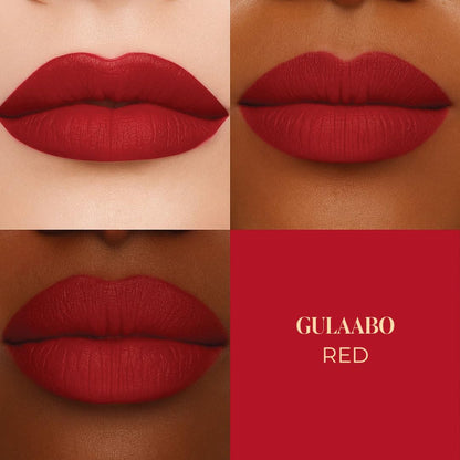 LoveChild Masaba "The Batua" Lipstick, Gulaabo (Red) Rich Satin Finish Lipstick with Built-in Mirror, Hydrating, Nourishing Formula with Jojoba Oil, 4g
