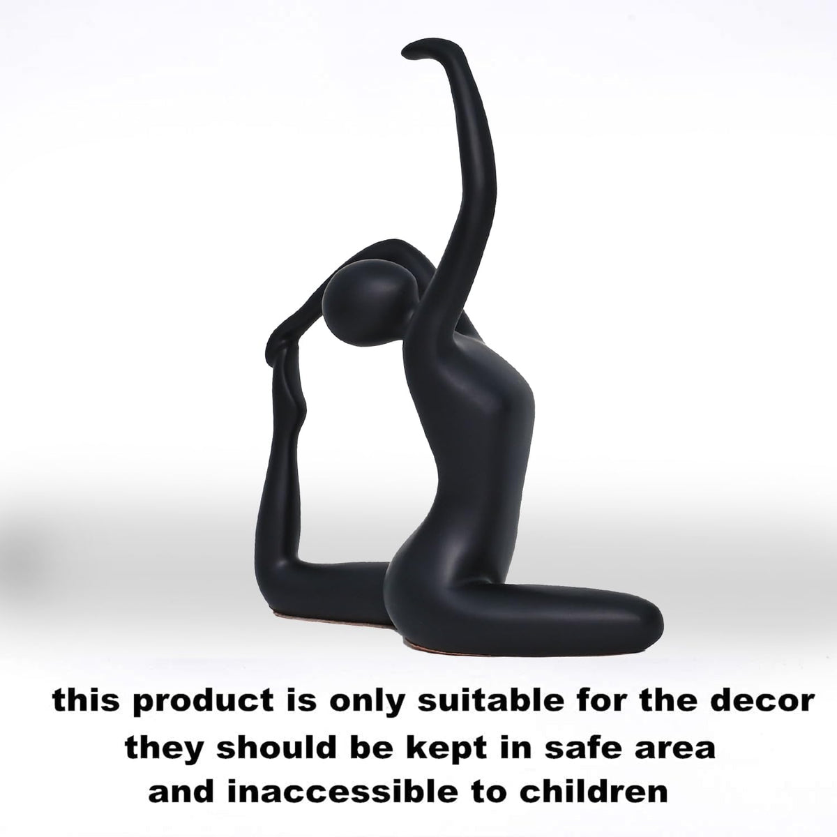 Ceramic Black Lady Statue for Home Decor - Aesthetic Showpiece - Decorative Sculpture for Home Decor & Office Decor - 17x4x20 CM
