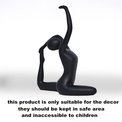 Ceramic Black Lady Statue for Home Decor - Aesthetic Showpiece - Decorative Sculpture for Home Decor & Office Decor - 17x4x20 CM