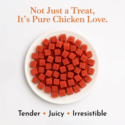 PETS EMPIRE O'Dog Chicken Soft Cubes, Healthy Dog Treats, Chewy Dogs Bites for Training and Feeding, Made with Real Chicken, Non-Vegetarian Pup Snacks for Dogs, Puppies - 100g
