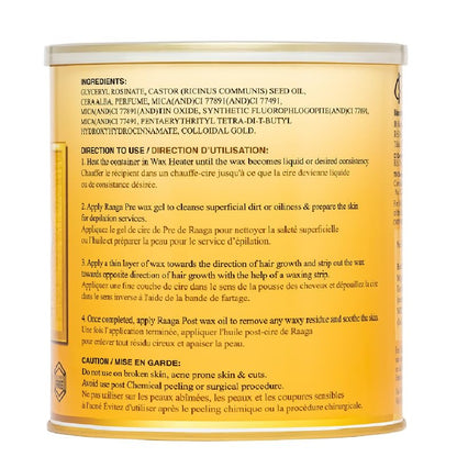 Raaga Professional Liposoluble Metallic Wax, Gold, 800 ml