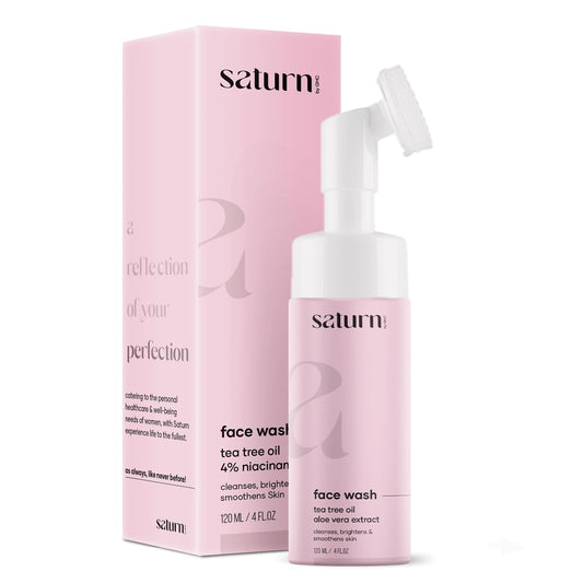Saturn by GHC Shower Combo for Foaming Face Wash& Body wash With Built-In Face Brush for Hydrates Skin, Acne, Oil Control, Deep Cleansing, Nourishing & Moisturizing120 ml