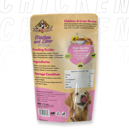 Nootie Wet Gravy for Dog Natural Ingredients, Easy to Digest, Enhances Dog Food, Dog Food Topper | Picky Eater & Appetite Booster Chicken & Liver Gravy-70gm