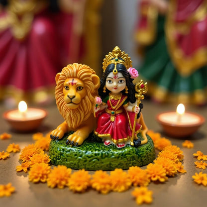 UNOVATE Durga MATA Idol for Car Dashboard, Home | Durga ji Murti | Navratri