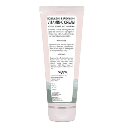 Nuutglow Intimate Brightening Cream with Vitamin C (100ml) | Reduces Dark Patches | For Private Areas, Underarms, Thighs & Knees | Unisex | Softens Skin