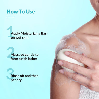 Fixderma Moisturizing Bar Soap for Dry and Rough skin | Hypoallergenic | Atopic Dermatitis Bar | Safe for All Skin Types | Provides Soft & Supple Skin- 100g