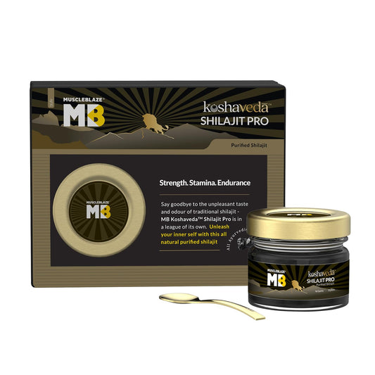 MuscleBlaze Koshaveda Shilajit Pro by (20g Shilajit Resin) | For Strength, Stamina & Endurance
